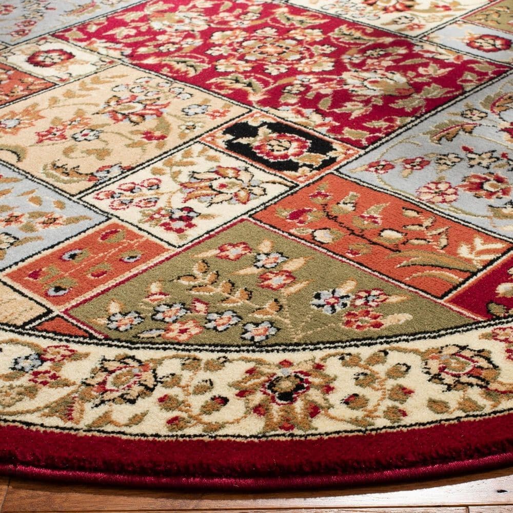 Safavieh Lyndhurst LNH318 10&#39; Round Multicolor and Ivory Area Rug, , large