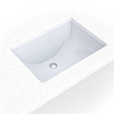 MSI 18.5" x 13.75" Rectangular Porcelain Undermount Bathroom Vanity Sink in White, , large