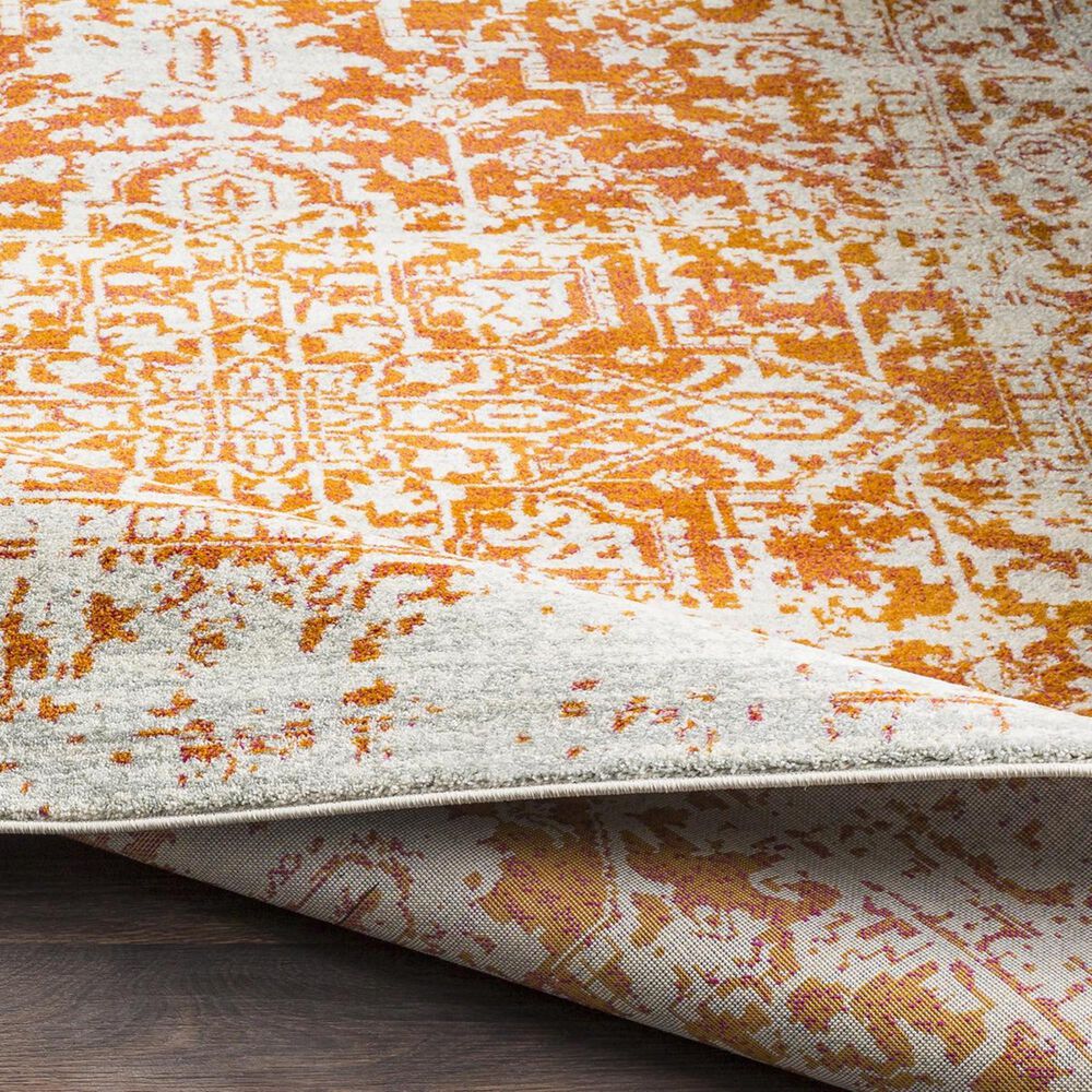 Surya Harput HAP-1019 2&#39; x 3&#39; Orange, Gray and Garnet Scatter Rug, , large
