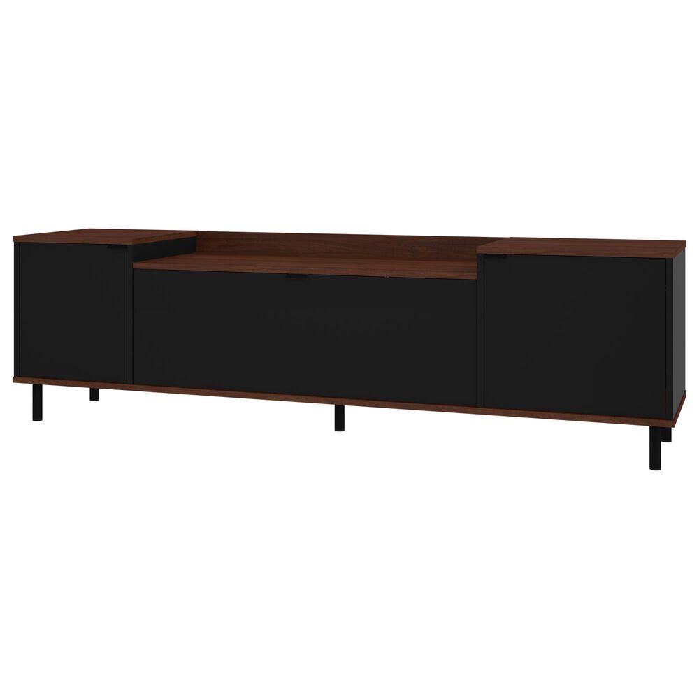 Dayton Mosholu 66" TV Stand in Black and Nut Brown, , large
