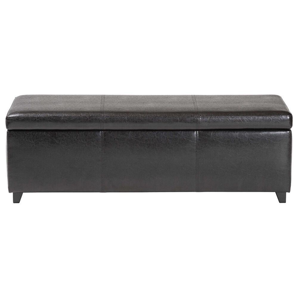 Baxton Studio Bench Storage Ottoman in Dark Brown, , large