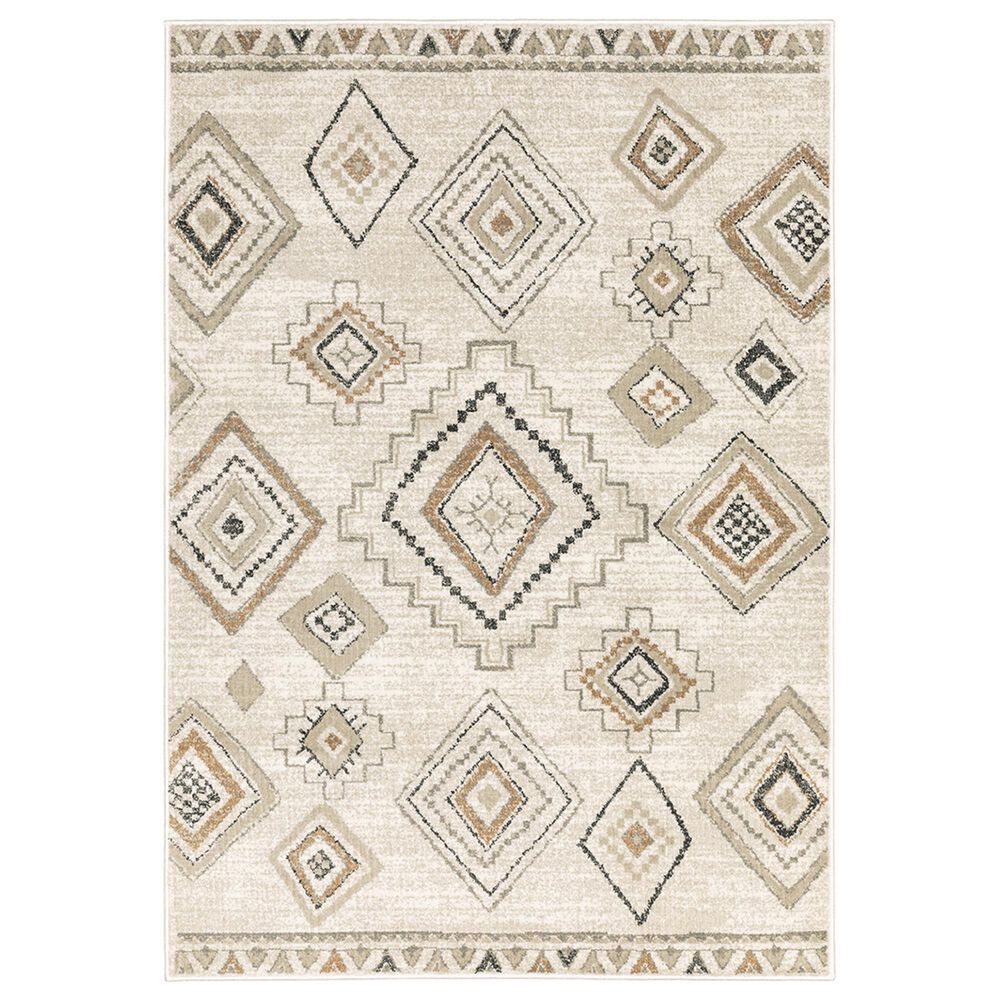 Oriental Weavers Georgia Tribal 660B0 7"10" x 10" Ivory Area Rug, , large