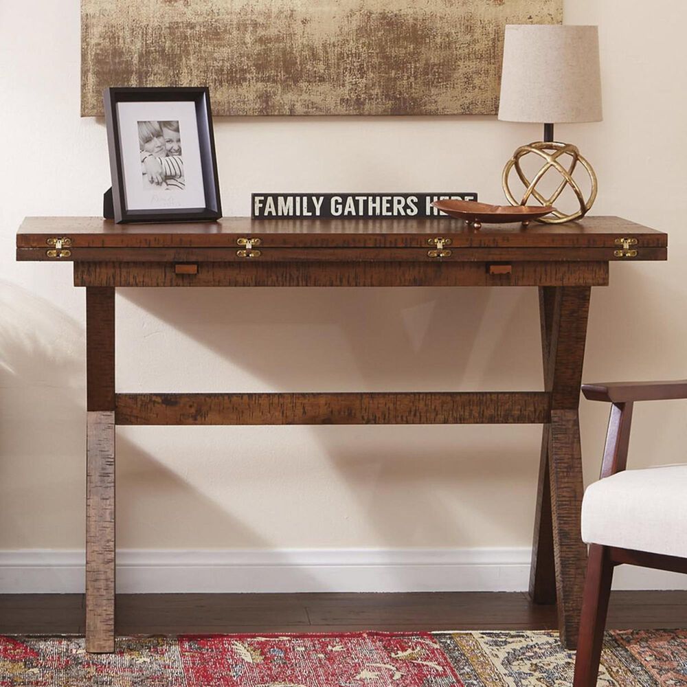 OSP Home McKayla Flip Top Table in Brown NFM