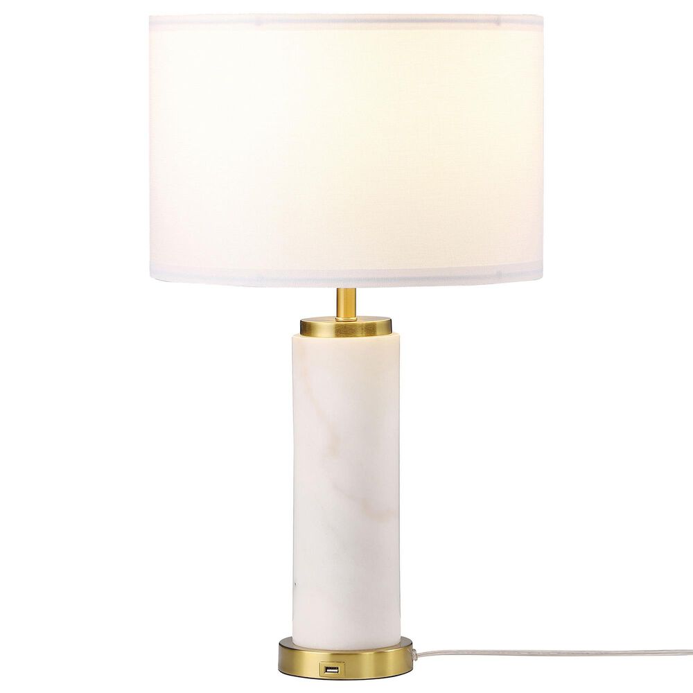 Pacific Landing Lucius Table Lamp in White and Gold, , large