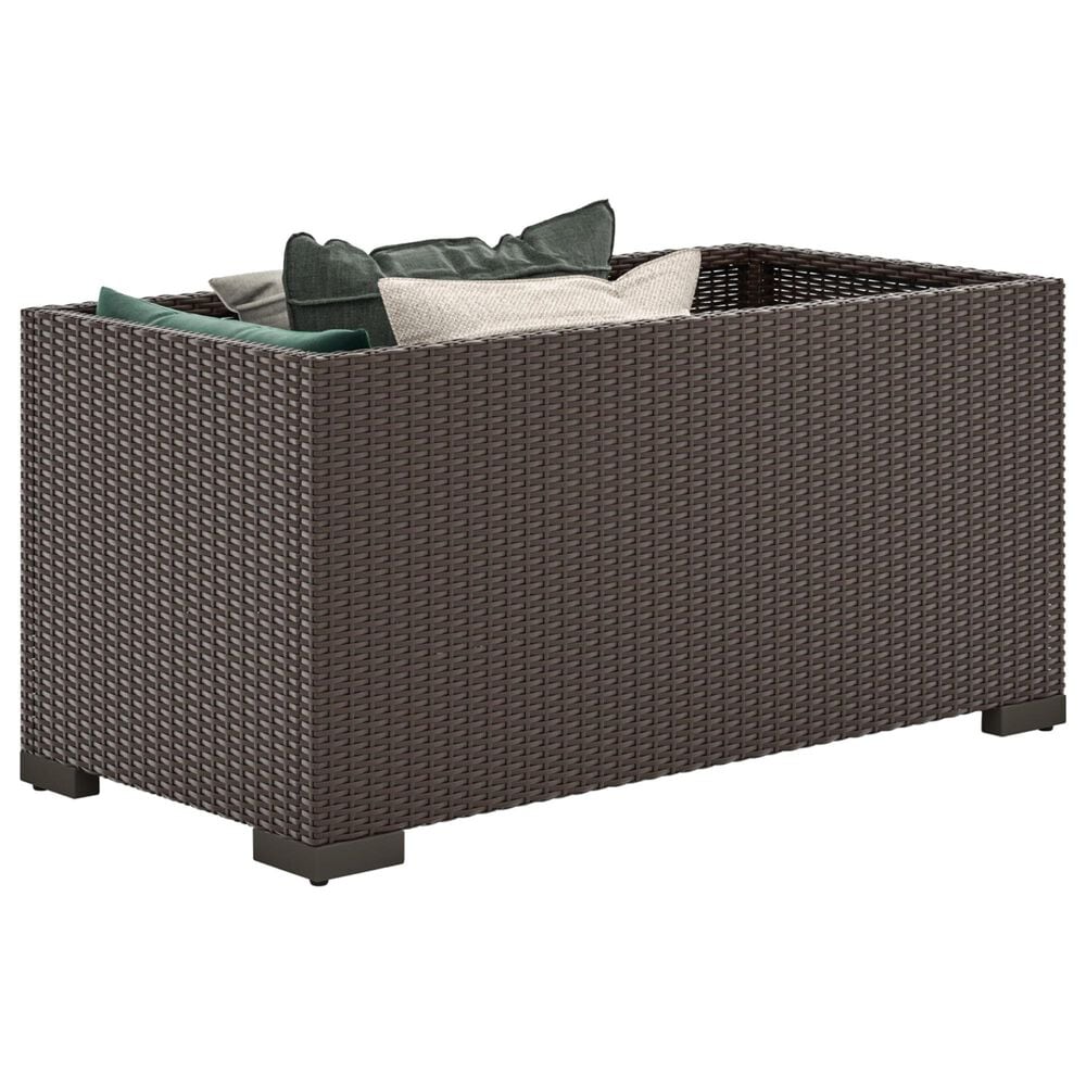 Homestyles Palm Springs 3-Piece Patio Set with Storage Table in Brown, , large