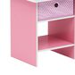 HOMLUX 1-Drawer Modern Nightstand with Open Shelf in Pink, , large