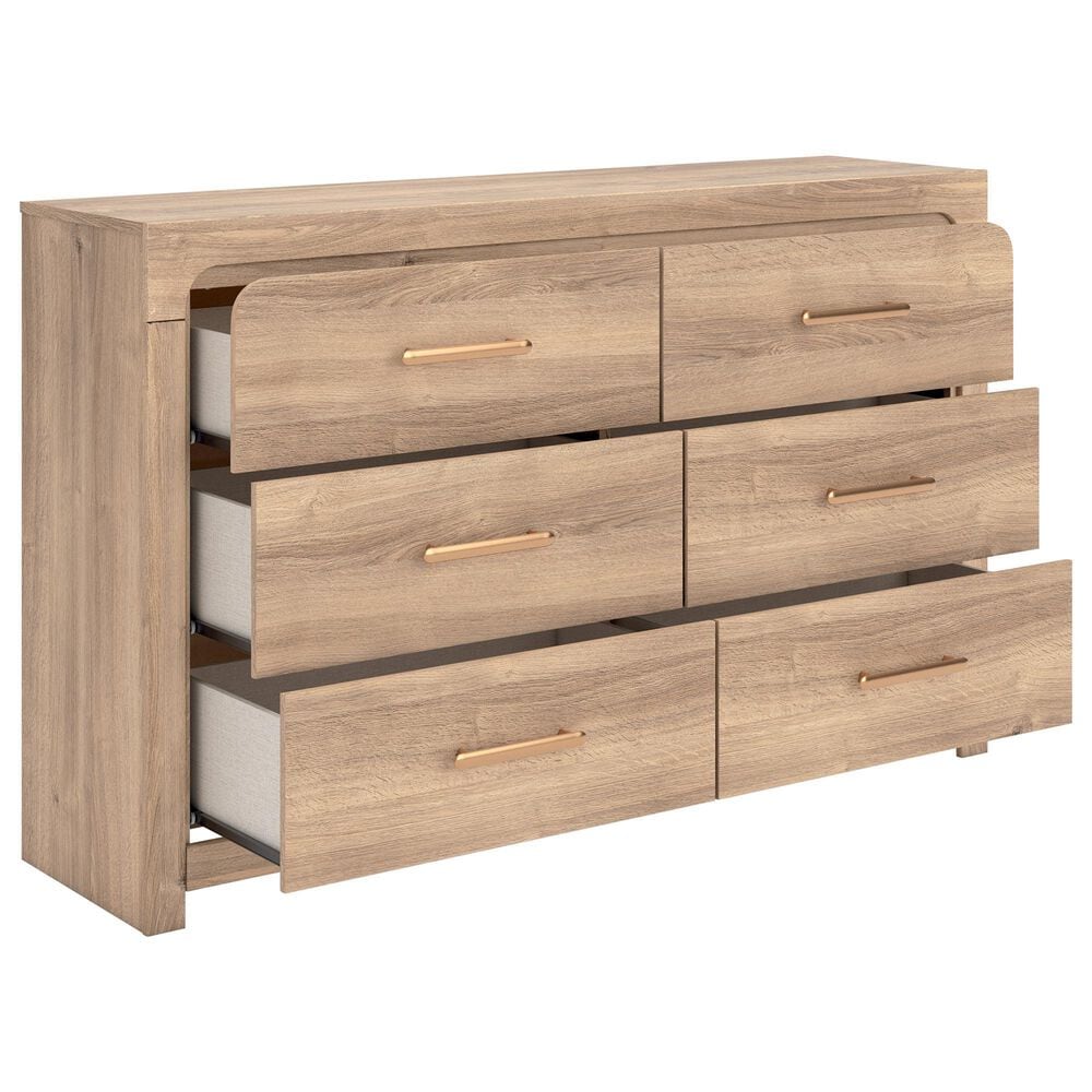 Ashley Kinlanni 6-Drawer Dresser in Tan, , large