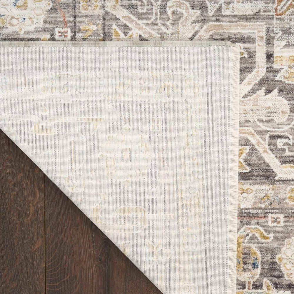 Nourison Antique Fusion Ivory and Charcoal 3'11" x 5'10" Area Rug, , large