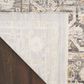 Nourison Antique Fusion Ivory and Charcoal 3"11" x 5"10" Area Rug, , large