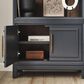 Riva Ridge Alexander 2-Piece Executive Desk and Door Bookcase Set in Midnight, , large