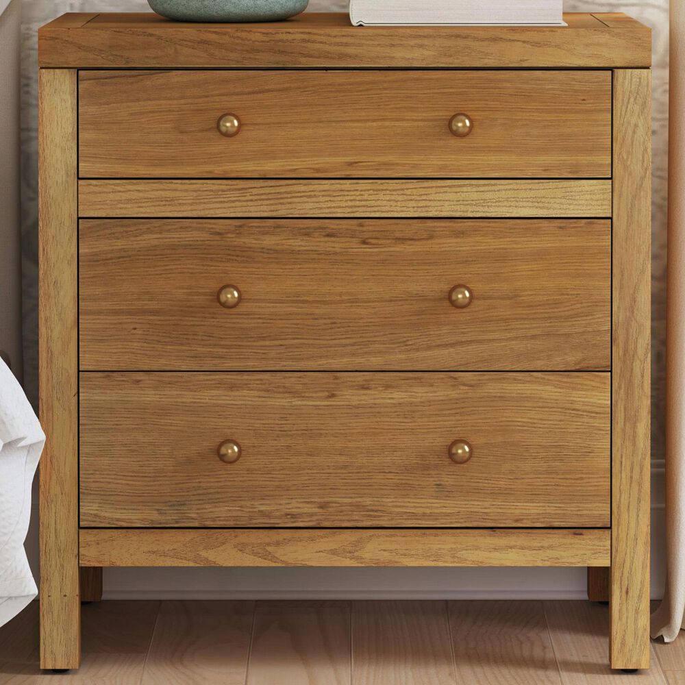 Butler Specialty Company Nora 3 Drawer Nightstand in Light Natural Brown, , large