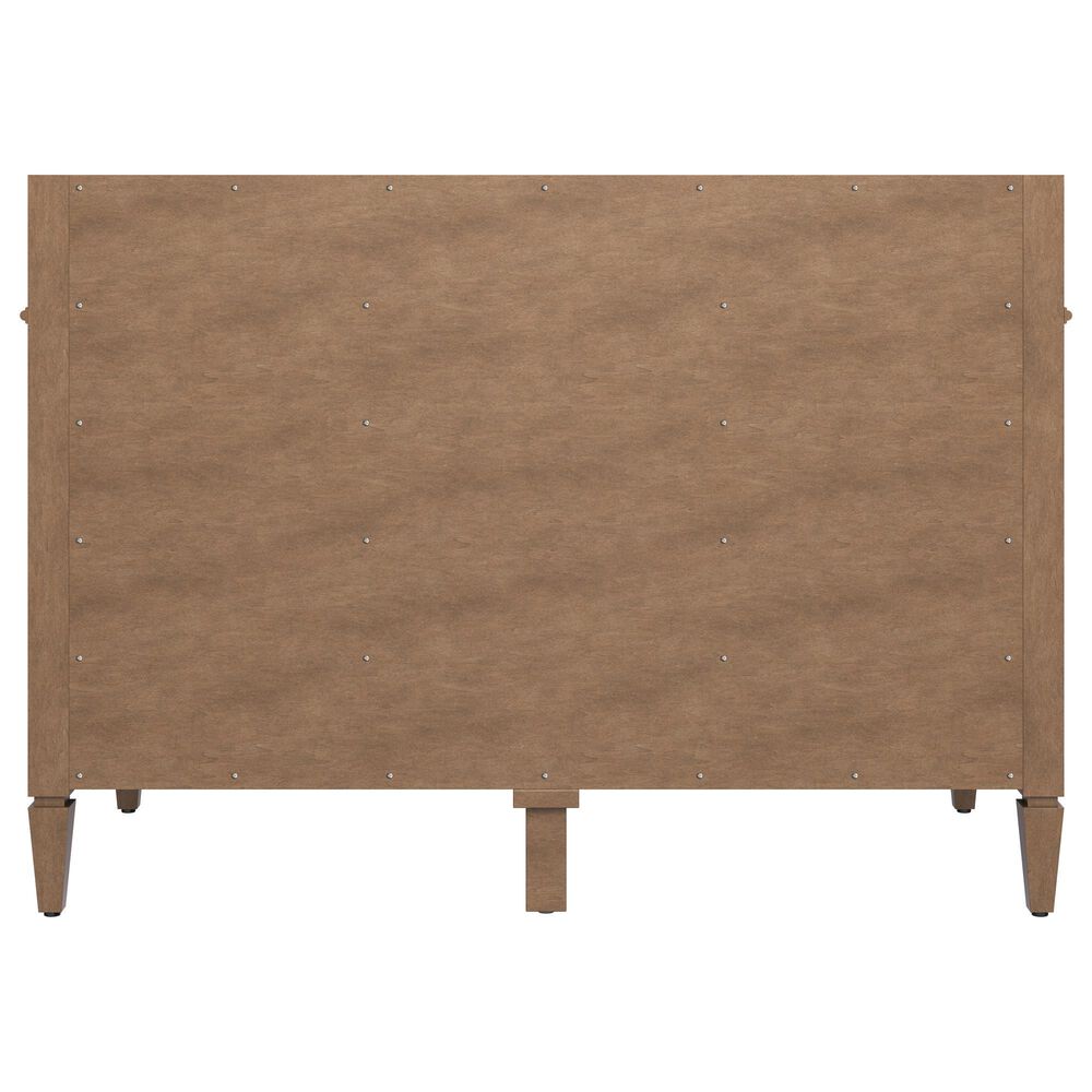 James Martin Brittany 48" Single Bathroom Vanity in Pecan with 3 cm Eternal Jasmine Pearl Silestone Top and Rectangular Sink, , large