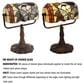 Timberlake Tiffany Style Bankers Lamp in Brown, , large