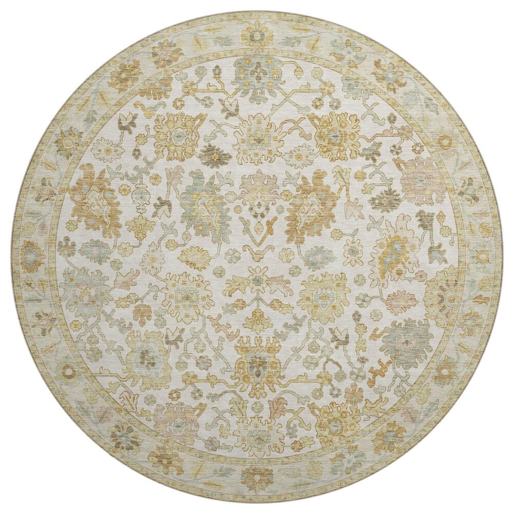 Dalyn Rug Company Hatay HY2 8" Round Ivory Area Rug, , large