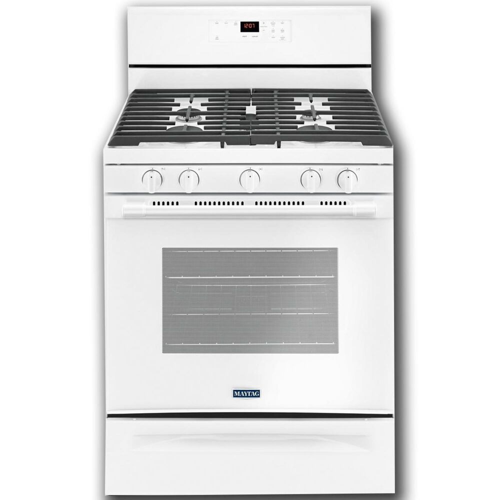 Maytag 30" Gas Range in White Nebraska Furniture Mart