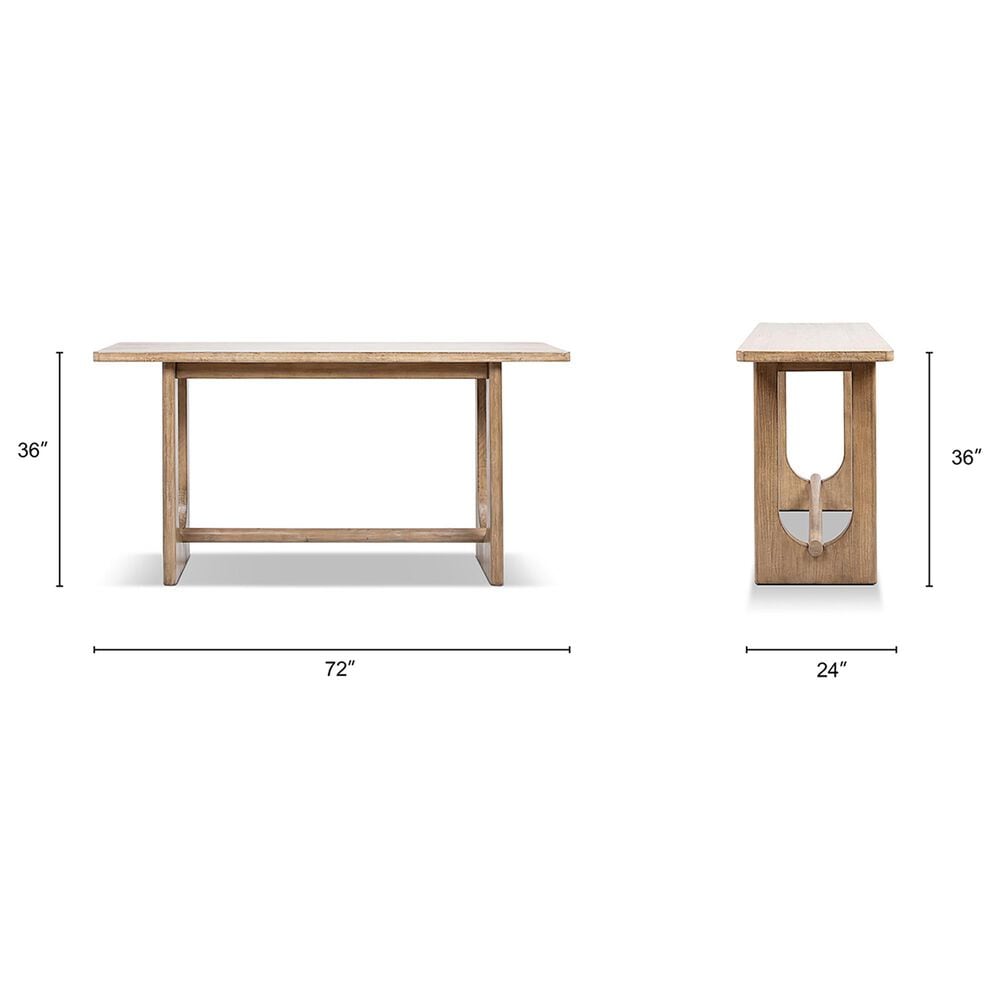 Jennifer Taylor Home Turkey Console Table in Antique Natural Brown, , large