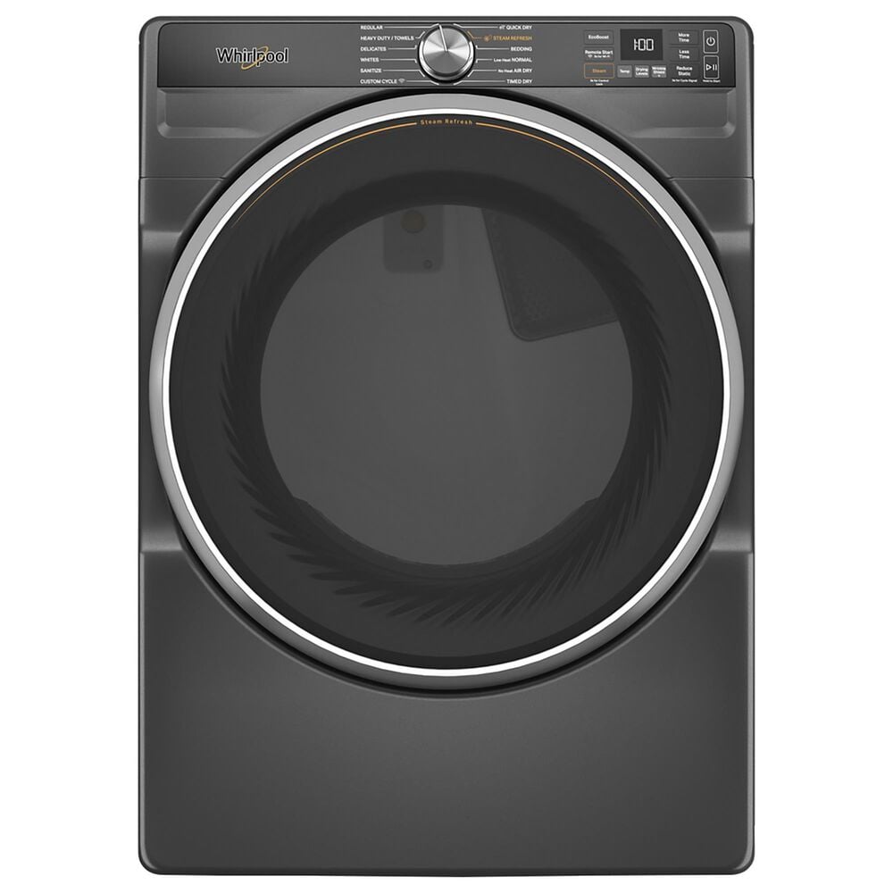 Whirlpool 7.4 cu. ft. Smart Front Load Electric Dryer with Steam in Volcano Black, , large