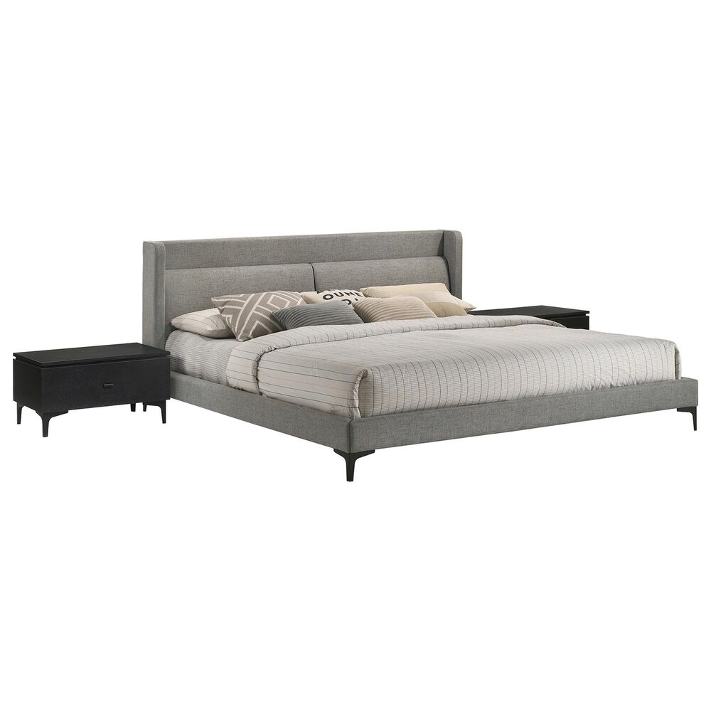 Blue River Legend 3-Piece King Platform Bed Set in Gray, , large