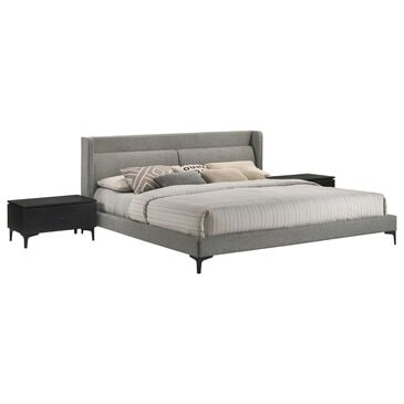 Blue River Legend 3-Piece King Platform Bed Set in Gray, , large
