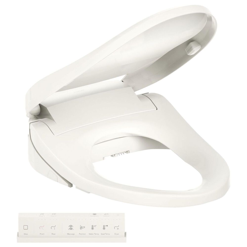 Kohler PureWash E820 Elongated Bidet Toilet Seat with Remote Control in Biscuit, , large