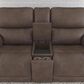 Flexsteel Carter Power Reclining Sofa and Loveseat Set in Cappuccino Brown, , large