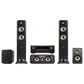 Polk 10" Subwoofer + 6.5 Floorstanding Tower Speaker + 5.25 Center Channel Speaker + 5.25 Bookshelf Speaker + Denon 7.2 Channel AV 8K Receiver Package with HEOS Built-in in Black, , large