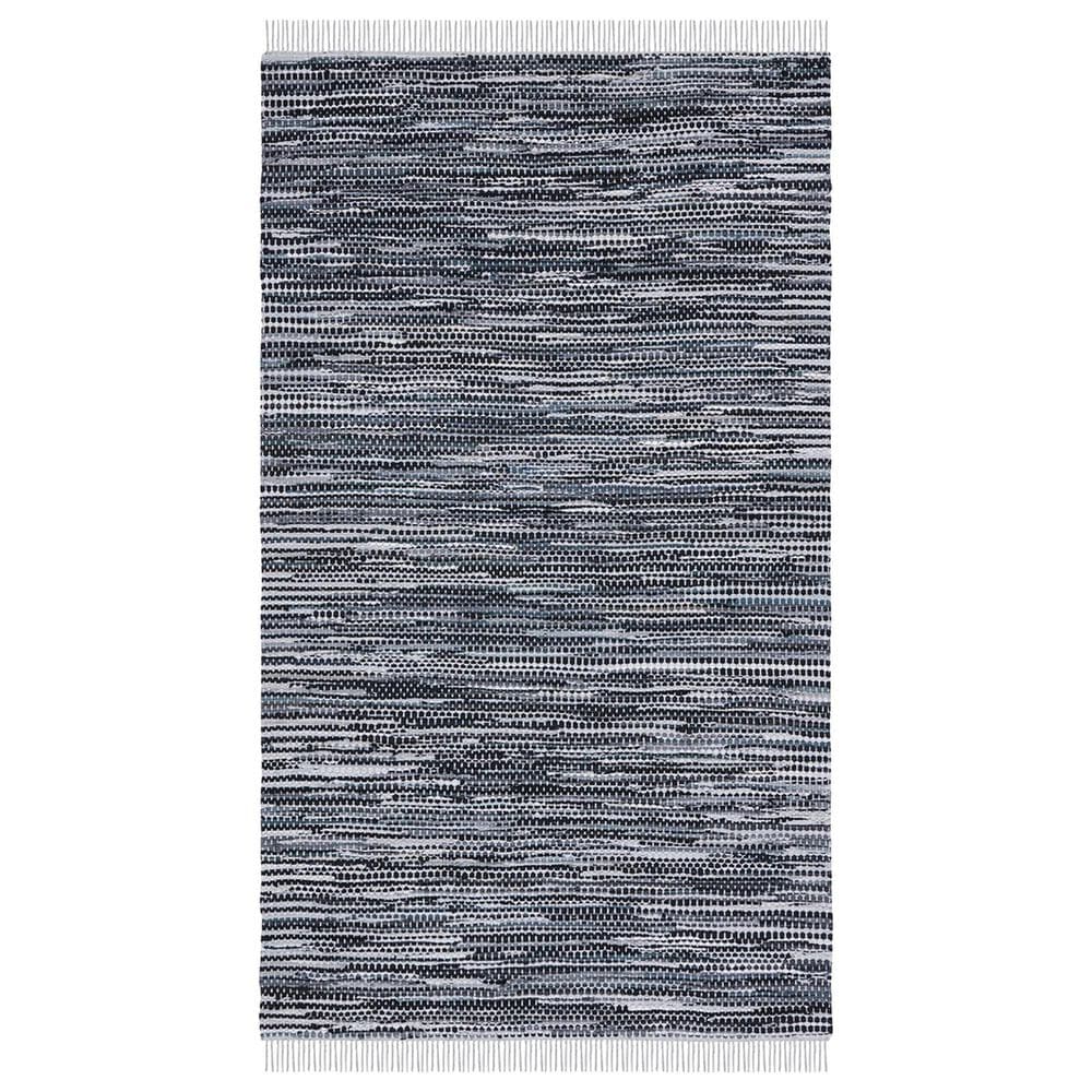 Safavieh Montauk MTK251 6" x 9" Grey and Black Area Rug, , large