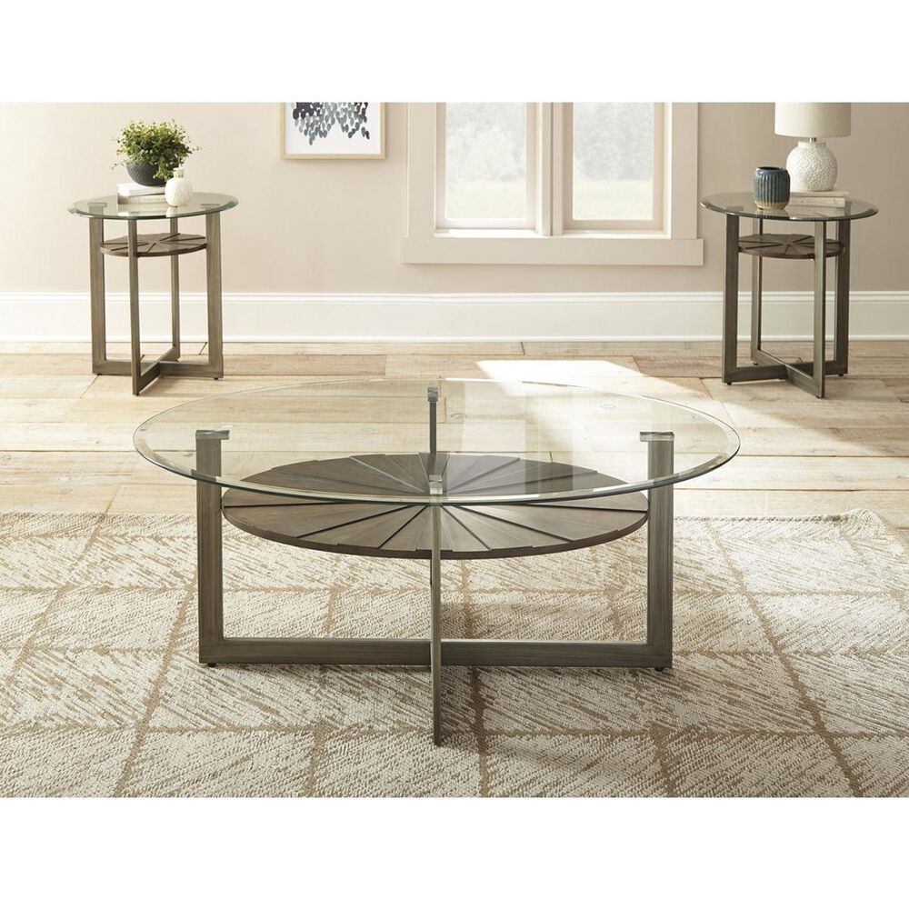 Crystal City Olson 3-Pack Occasional Set in Brown and Bronze, , large
