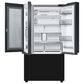 Samsung 30 Cu. Ft. Bespoke 3-Door French Door Refrigerator in White and Charcoal Glass, , large