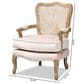 Baxton Studio Vallea Arm Chair in Light Beige, , large