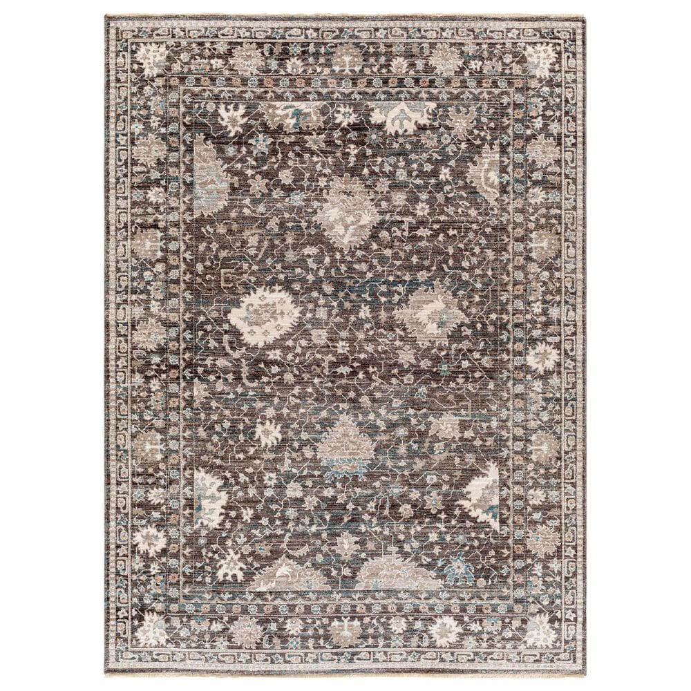 Surya Carlisle 3"11" x 5"11" Dark Brown, Ivory, Light Sage, Dusty Pink, Pale Blue and Olive Area Rug, , large