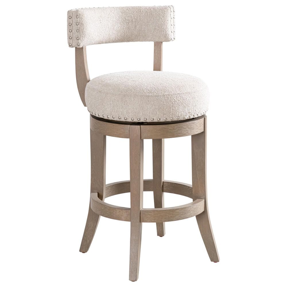 Armen Living Mystic 30" Swivel Counter Stool in Washed Wood, , large