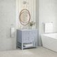 James Martin Vanities Breckenridge 30" Single Bathroom Vanity in Serenity Blue with 3 cm Eternal Jasmine Pearl Quartz Top and Rectangular Sink, , large