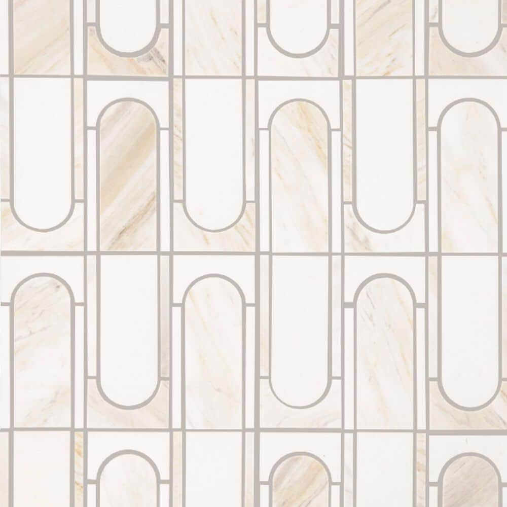 Dal-Tile Perfit Mossaix Namaste & Thassos Capsule 12" x 18" Mosaic Tile, , large