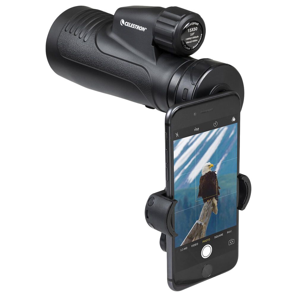 Celestron Outland X 15x50 Monocular w/ Smartphone Adapter, , large