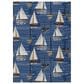 Dalyn Rug Company Harbor HA8 8" Round Navy Indoor/Outdoor Area Rug, , large