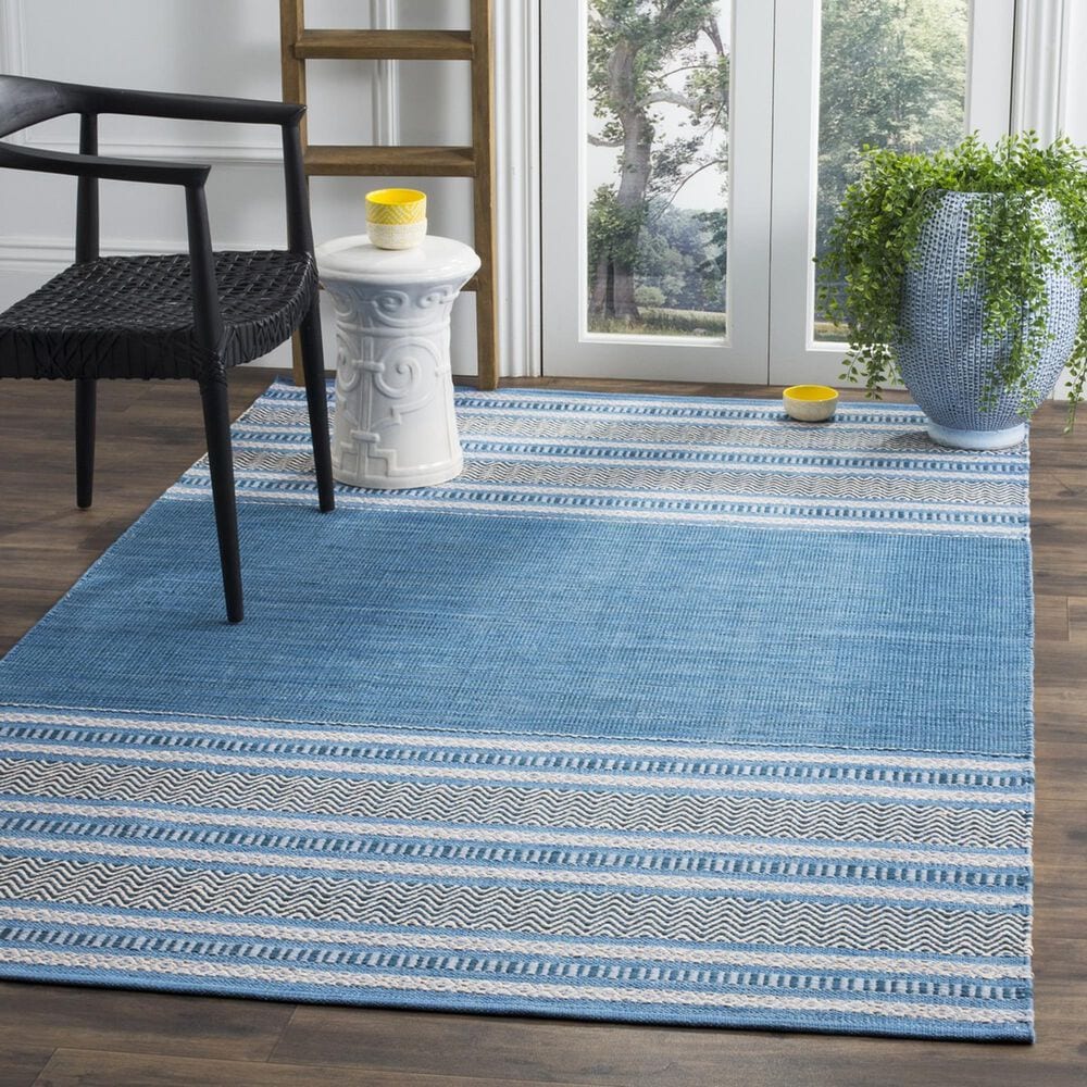 Safavieh Montauk MTK214A 4&#39; x 6&#39; Blue and Grey Area Rug, , large