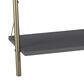 CosmoLiving by Cosmopolitan CosmoLiving Nova 4-Shelf Ladder Bookcase in Graphite Gray and Gold, , large