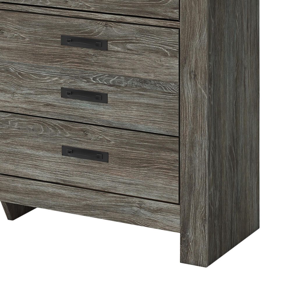 Ashley Frandern 5-Piece Twin Bookcase Storage Bedroom Set in Rustic Warm Gray, , large