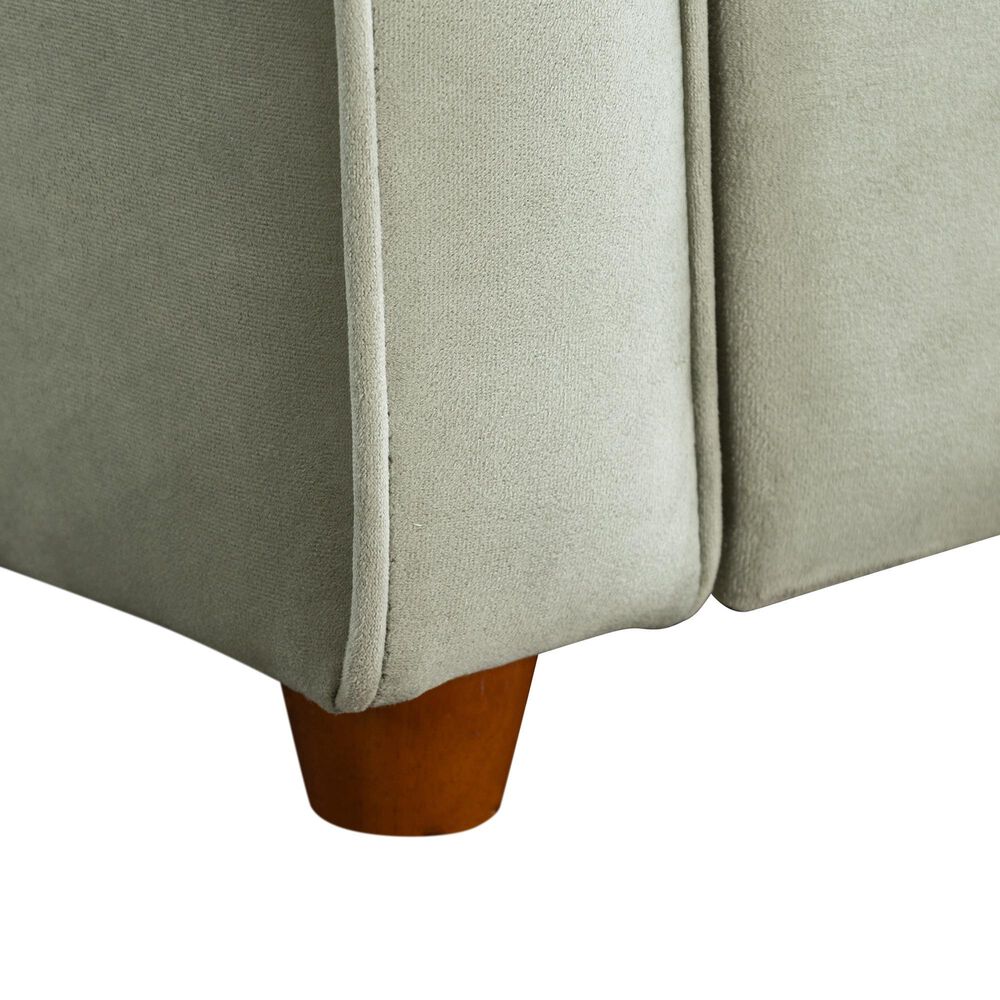 Lifestyle Solutions Delmar Convertible Loveseat with Sage Cushion in Brown, , large