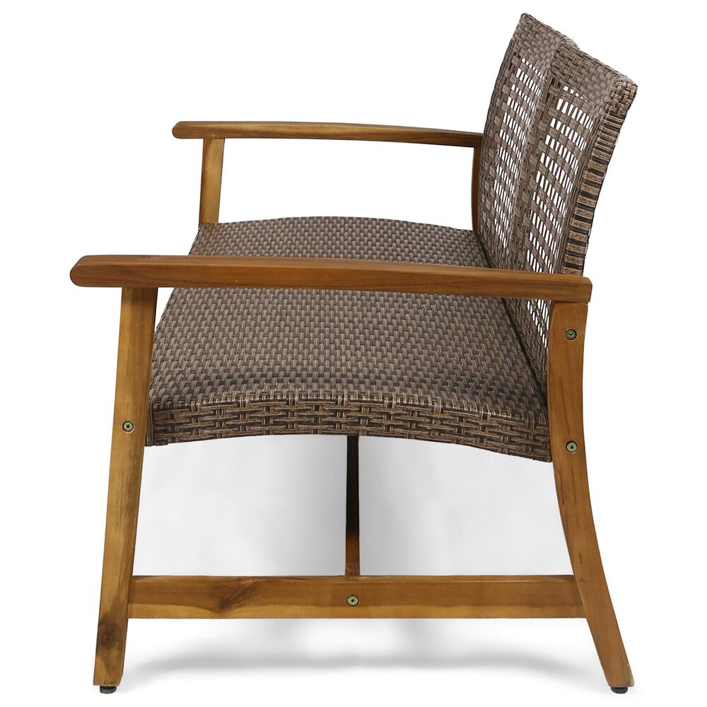 Hearth and Haven Hampton Outdoor Loveseat in Dark Natural, , large