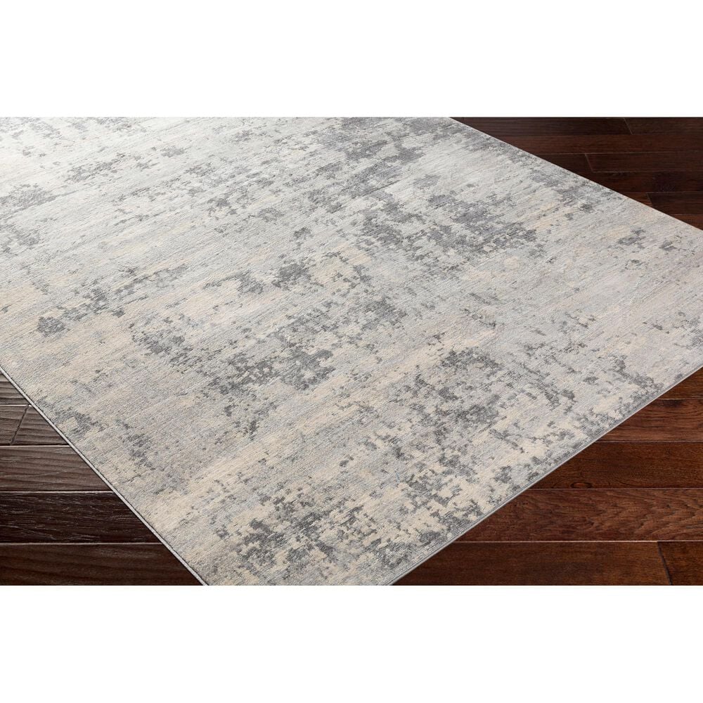 Surya Monaco MOC-2311 5&#39;3&quot; x 7&#39;3&quot; Silver Gray and Cream Area Rug, , large