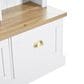 HOMLUX 9-Hook Hall Tree with 3-Cabinet in White and Natural, , large