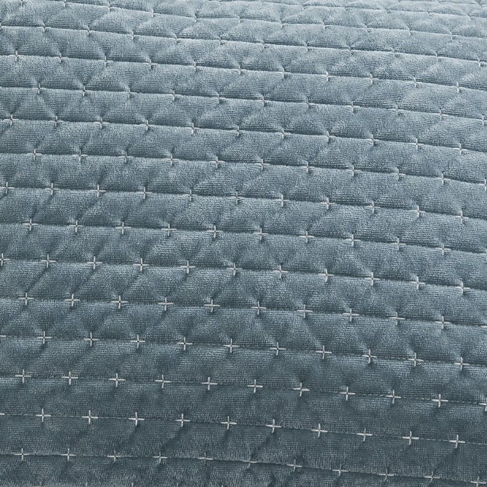 Levtex Velvet Stitch 3-Piece Full/Queen Quilt Set in Chambray, , large