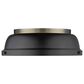 Golden Lighting Duncan 14" Flush Mount in Aged Brass and Matte Black, , large