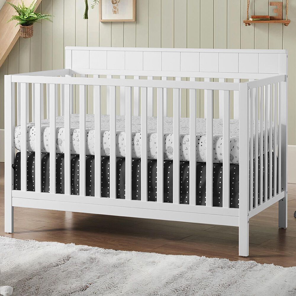 Oxford Baby Logan 4-In-1 Convertible Crib in Snow White, , large