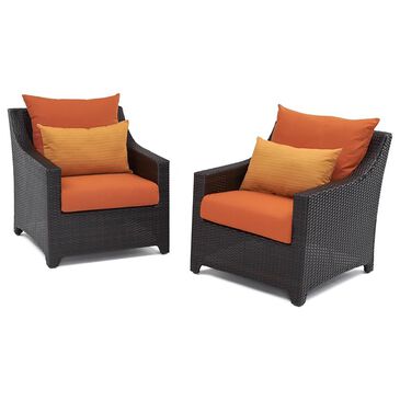 RST Brands Deco Sunbrella Patio Club Chair in Tikka Orange (Set of 2), , large