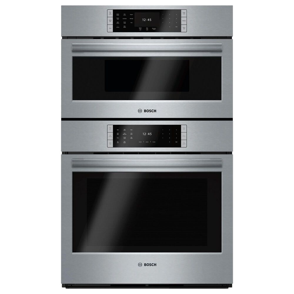 Bosch Benchmark 2-Piece Kitchen Package with Stainless Steel 6.2 Cu. Ft. Combination Oven and Black 30&quot; Electric Cooktop, , large