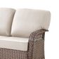 Hearth and Haven Outdoor Sofa with T-back Cushions and Brown Wicker in Beige, , large