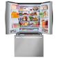 LG 26 cu. Ft 3 Door French Door, Counter Depth, Printproof Stainless Steel, , large